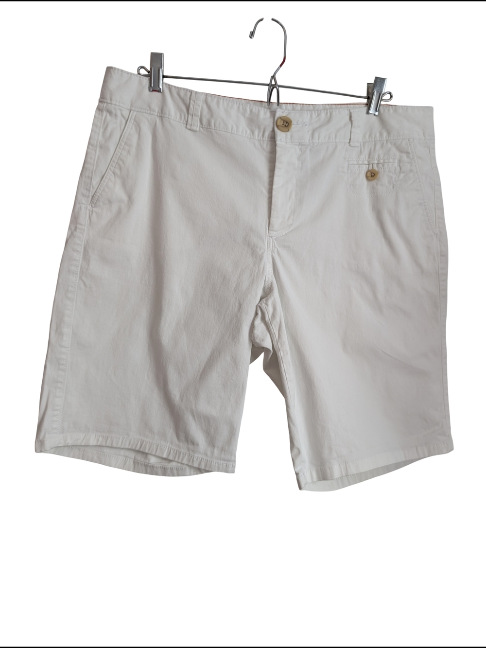 Dockers White Flat Front Chino Shorts